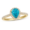 Thumbnail Image 0 of Le Vian Blue Topaz & Diamond Ring 1/3 ct tw 14K Honey Gold