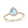 Thumbnail Image 0 of Le Vian Blue Topaz & Diamond Ring 1/3 ct tw 14K Honey Gold