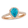 Thumbnail Image 0 of Le Vian Blue Topaz & Diamond Ring 1/3 ct tw 14K Strawberry Gold