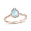 Thumbnail Image 1 of Le Vian Sky Blue Topaz & Diamond Ring 1/3 ct tw 14K Strawberry Gold