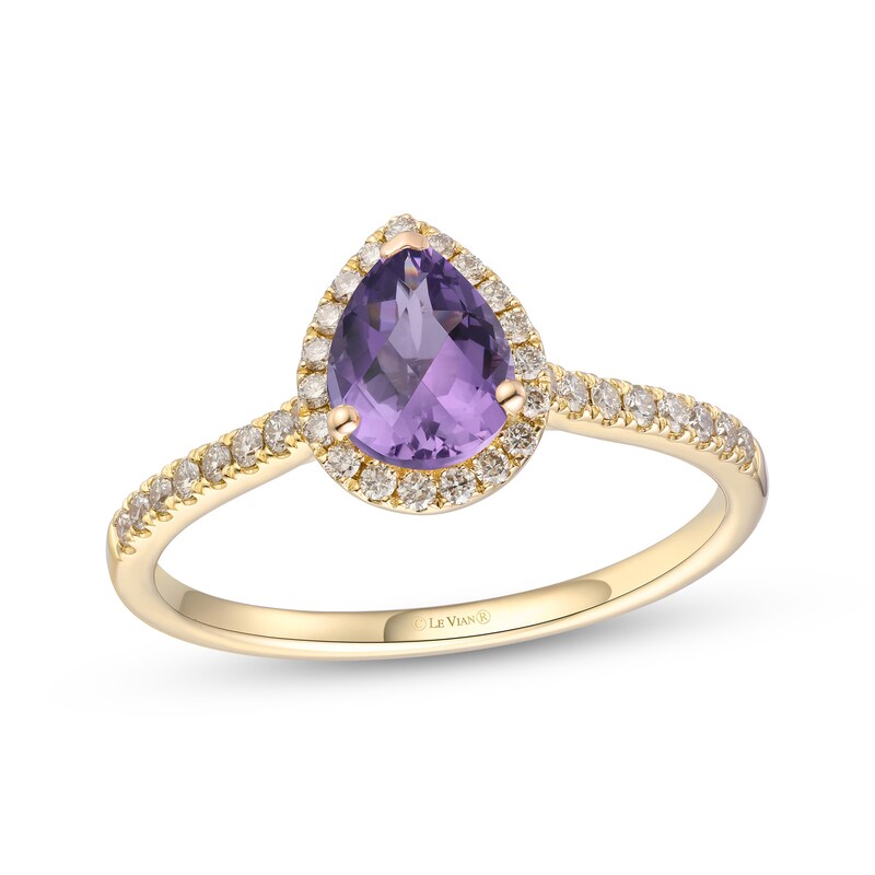 Main Image 1 of Le Vian Amethyst & Diamond Ring 1/3 ct tw 14K Honey Gold