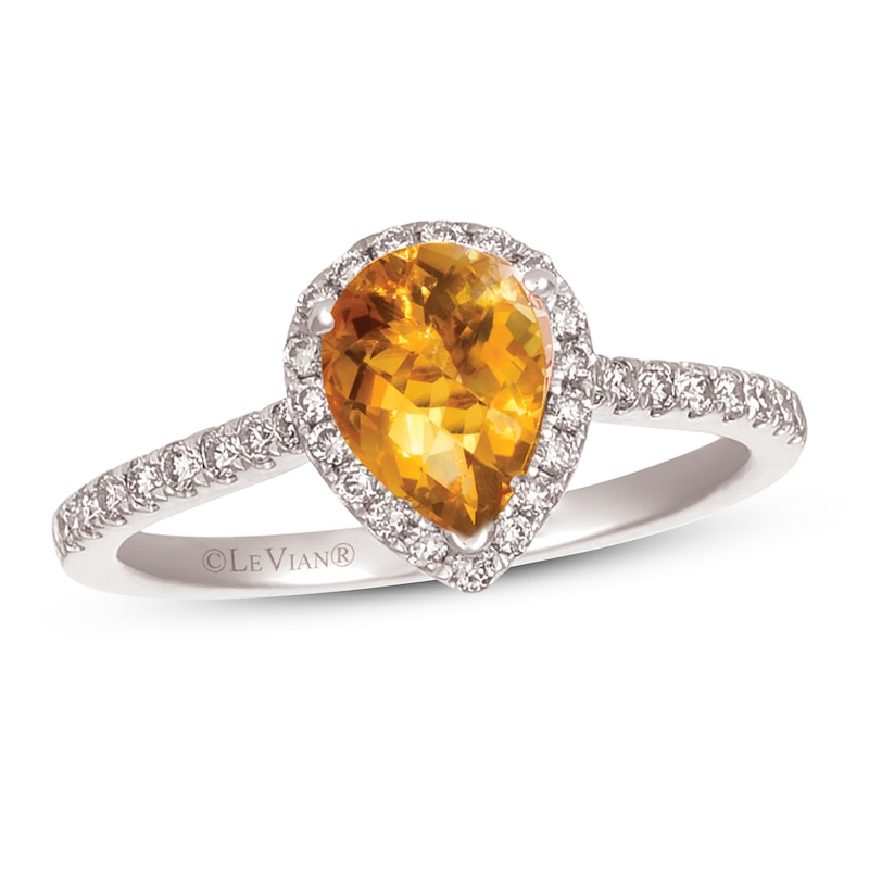 Main Image 1 of Le Vian Citrine & Diamond Ring 1/3 ct tw 14K Vanilla Gold