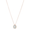 Thumbnail Image 1 of Le Vian Opal & Diamond Necklace 1/8 ct tw 14K Strawberry Gold 18&quot;