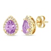 Le Vian Amethyst & Diamond Earrings 1/4 ct tw 14K Honey Gold