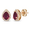 Thumbnail Image 0 of Le Vian Rhodolite & Diamond Earrings 1/4 ct tw 14K Strawberry Gold