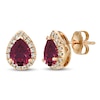 Thumbnail Image 1 of Le Vian Rhodolite & Diamond Earrings 1/4 ct tw 14K Strawberry Gold