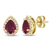 Le Vian Rhodolite & Diamond Earrings 1/4 ct tw 14K Honey Gold