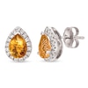 Le Vian Citrine & Diamond Earrings 1/4 ct tw 14K Vanilla Gold