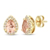 Thumbnail Image 1 of Le Vian Morganite & Diamond Earrings 1/4 ct tw 14K Honey Gold
