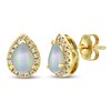 Thumbnail Image 1 of Le Vian Opal & Diamond Earrings 1/4 ct tw 14K Honey Gold