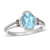 Thumbnail Image 1 of Le Vian Diamond & Aquamarine Ring 1/10 ct tw 14K Vanilla Gold