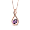 Thumbnail Image 1 of Le Vian Diamond & Amethyst Necklace 1/6 ct tw 14K Strawberry Gold 18&quot;