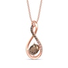 Thumbnail Image 1 of Le Vian Diamond & Quartz Necklace 1/6 ct tw 14K Strawberry Gold 18&quot;