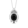 Thumbnail Image 1 of Disney Treasures The Nightmare Before Christmas Black Onyx & Diamond Necklace 1/5 ct tw Sterling Silver 17&quot;