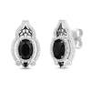 Thumbnail Image 1 of Disney Treasures The Nightmare Before Christmas Black Onyx & Diamond Earrings 1/4 ct tw Sterling Silver