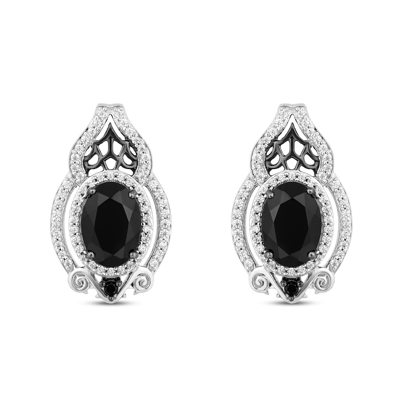 Disney Treasures The Nightmare Before Christmas Black Onyx & Diamond Earrings 1/4 ct tw Sterling Silver