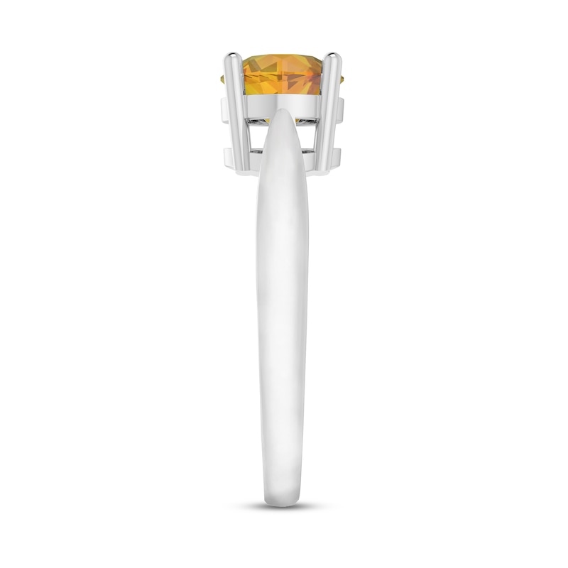 Main Image 3 of Citrine Solitaire Ring Sterling Silver