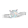 Thumbnail Image 0 of Lab-Created Opal Solitaire Ring Sterling Silver