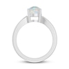 Thumbnail Image 1 of Lab-Created Opal Solitaire Ring Sterling Silver