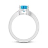Thumbnail Image 2 of Swiss Blue Topaz Solitaire Ring Sterling Silver