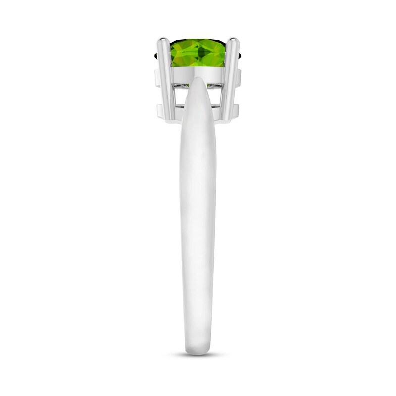 Main Image 3 of Peridot Solitaire Ring Sterling Silver