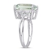 Thumbnail Image 1 of Green Quartz & White Topaz Ring Octagon/Round-Cut Sterling Silver