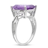 Thumbnail Image 2 of Amethyst & White Topaz Ring Octagon/Round-Cut Sterling Silver