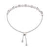 Thumbnail Image 2 of Amethyst & Opal Bolo Bracelet Oval/Round-Cut Sterling Silver 9.5&quot;