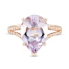 Thumbnail Image 2 of Light Amethyst Ring 1/8 ct tw Diamonds 10K Rose Gold