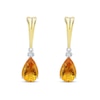 Thumbnail Image 1 of Citrine & Diamond Earrings Sterling Silver/10K Yellow Gold