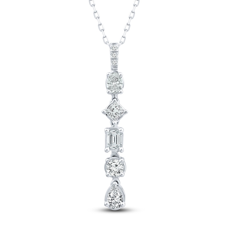 Main Image 1 of Diamond Necklace 3/4 ct tw 10K White Gold 18&quot;