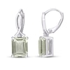 Thumbnail Image 0 of Green Quartz & White Topaz Dangle Earrings Sterling Silver