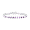 Thumbnail Image 0 of Amethyst Line Bracelet 10K White Gold 7.25"