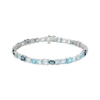 Thumbnail Image 0 of Vibrant Shades Swiss, London Blue Topaz & Aquamarine Bracelet Sterling Silver 7.5"