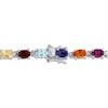 Thumbnail Image 3 of Multi-Gemstone Bracelet Sterling Silver 7&quot;