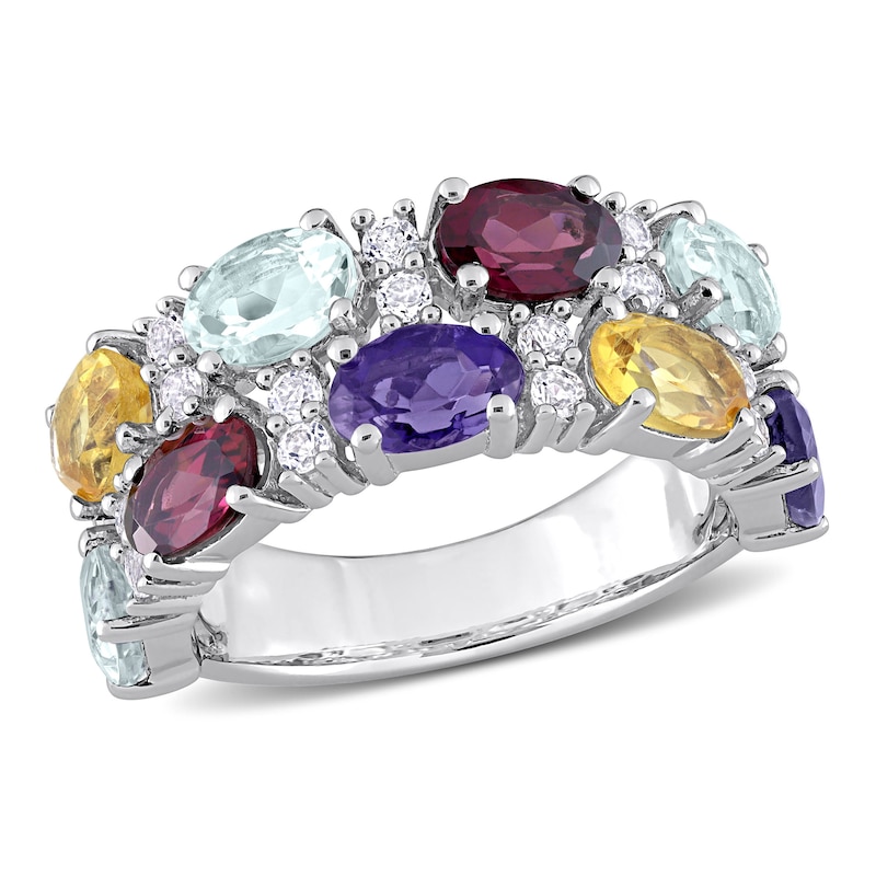 Main Image 1 of Multi-Gemstone Ring Sterling Silver