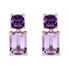 Thumbnail Image 2 of Amethyst Drop Earrings 10K Rose Gold