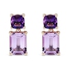 Thumbnail Image 1 of Amethyst Drop Earrings 10K Rose Gold