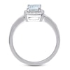 Thumbnail Image 2 of Aquamarine & Diamond Ring 1/20 ct tw Round-Cut Sterling Silver