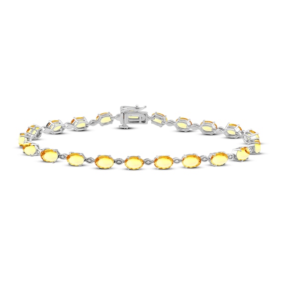Citrine Bracelet Oval-cut Sterling Silver