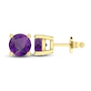 Thumbnail Image 1 of Amethyst Solitaire Earrings 10K Yellow Gold