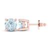 Thumbnail Image 0 of Aquamarine Solitaire Earrings 10K Rose Gold