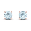 Thumbnail Image 2 of Aquamarine Solitaire Earrings 10K Rose Gold