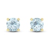 Thumbnail Image 2 of Aquamarine Solitaire Earrings 10K Yellow Gold