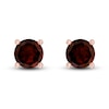 Thumbnail Image 1 of Garnet Solitaire Earrings 10K Rose Gold