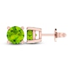 Thumbnail Image 1 of Peridot Solitaire Earrings 10K Rose Gold