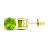 Thumbnail Image 2 of Peridot Solitaire Earrings 10K Yellow Gold