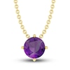 Thumbnail Image 0 of Amethyst Solitaire Necklace 10K Yellow Gold 18"