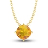 Thumbnail Image 0 of Citrine Solitaire Necklace 10K Yellow Gold 18"