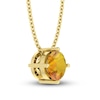Thumbnail Image 1 of Citrine Solitaire Necklace 10K Yellow Gold 18"